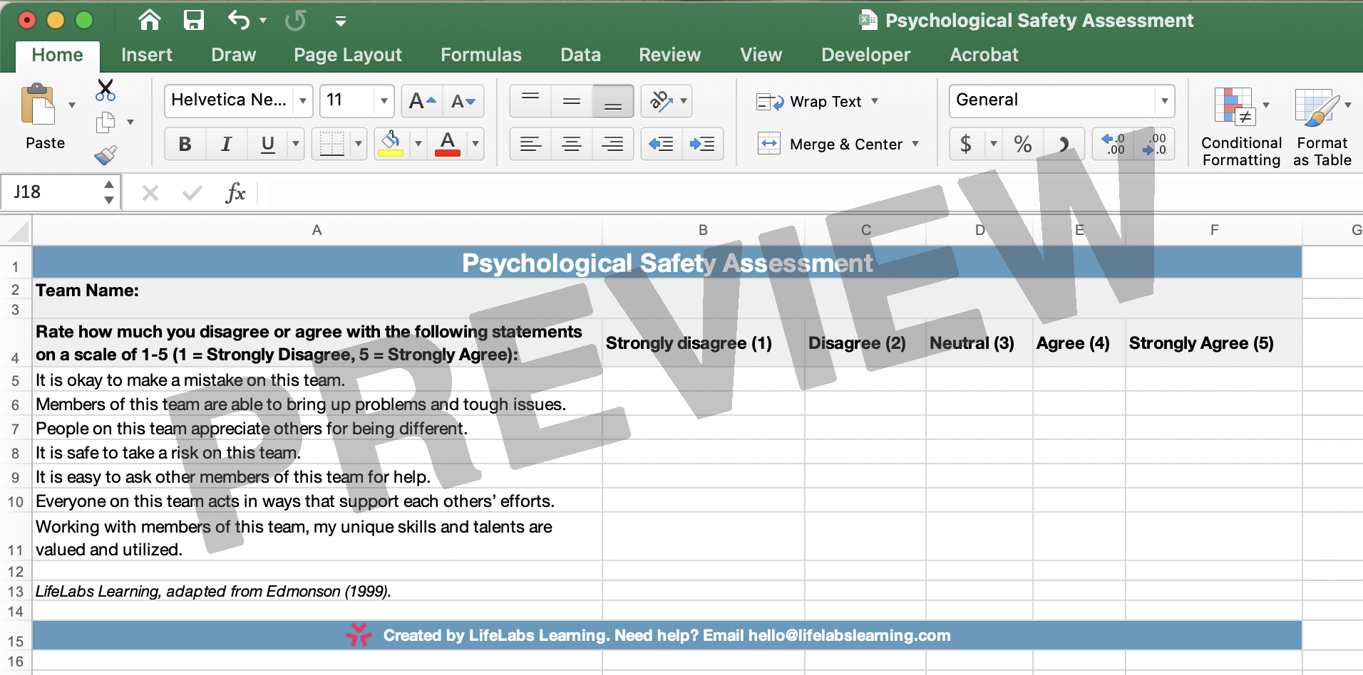 Psychological Safety Assessment